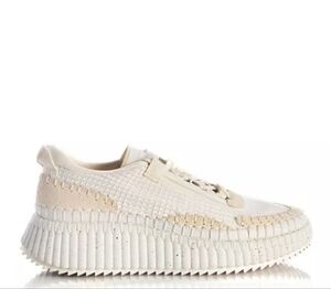 Chloé Nama Woven Platform Low Top Sneakers 40